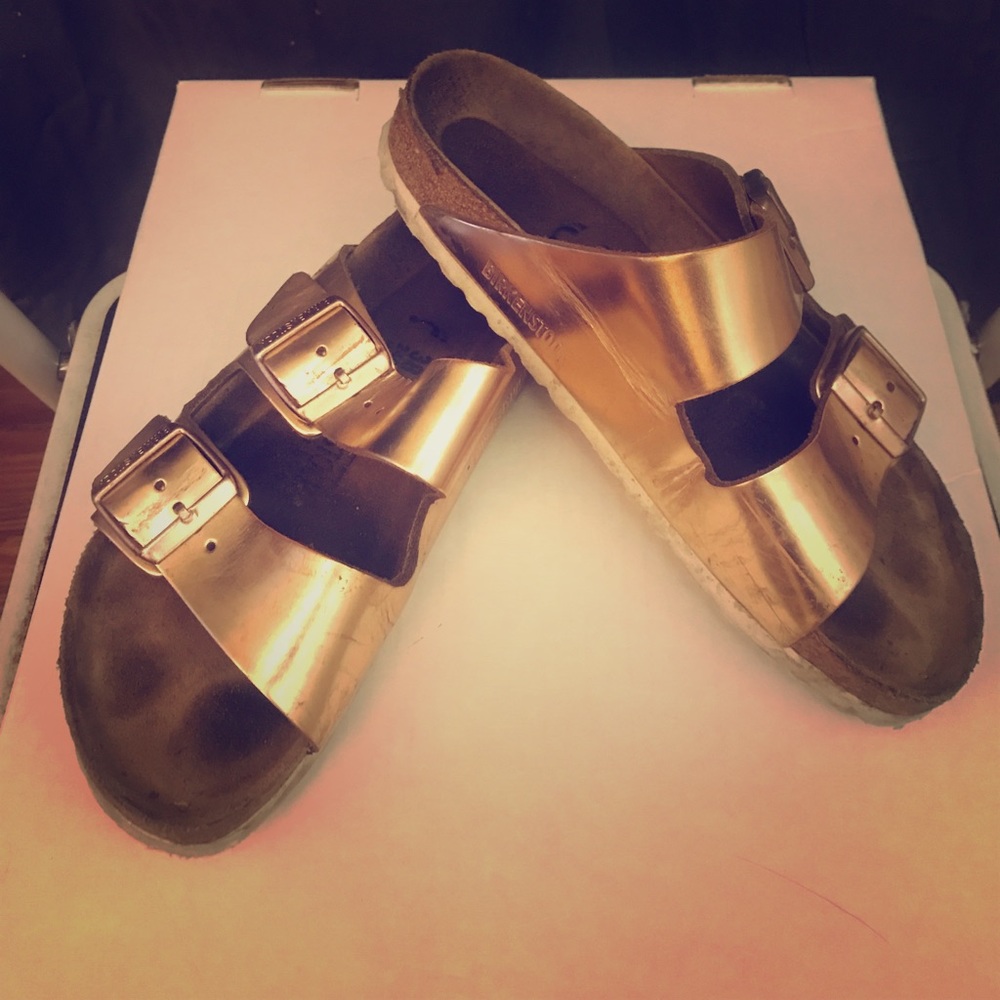 Rose Gold Birkenstocks
